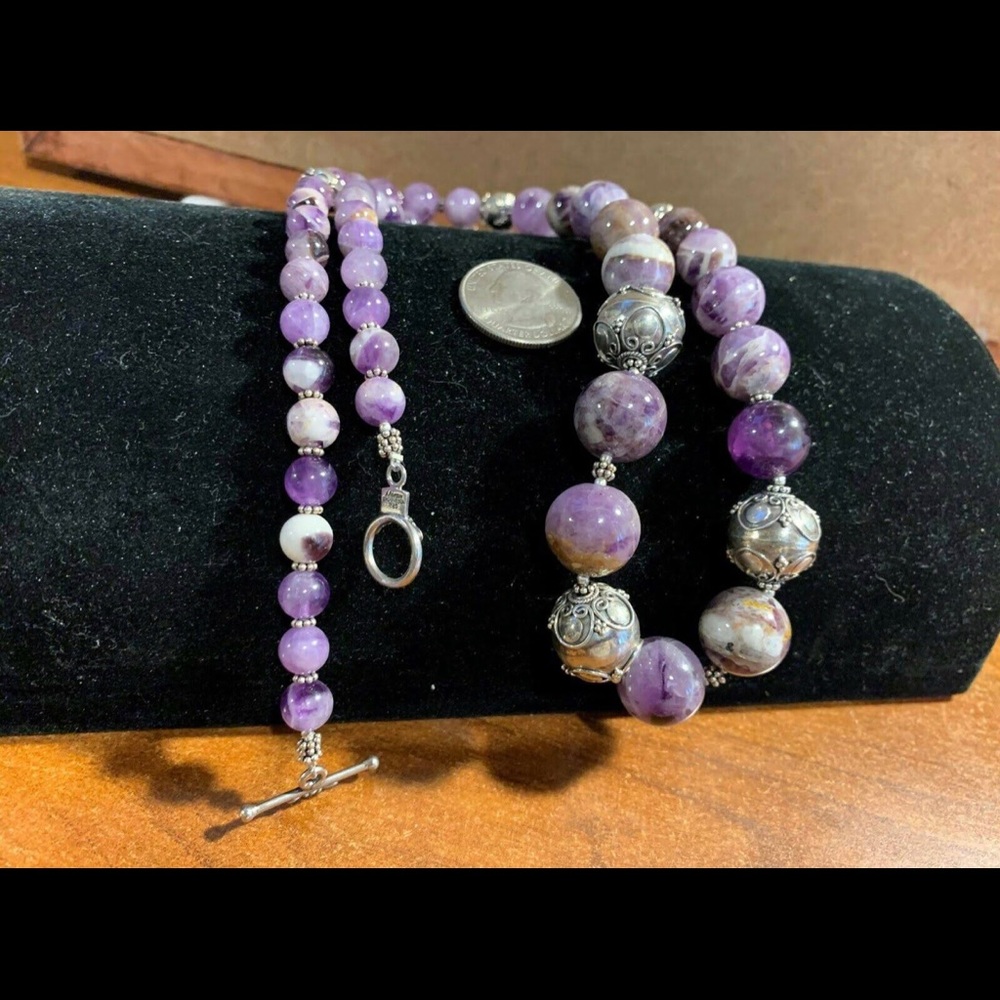 RARE Talia Merav 925 & Amethyst Necklace